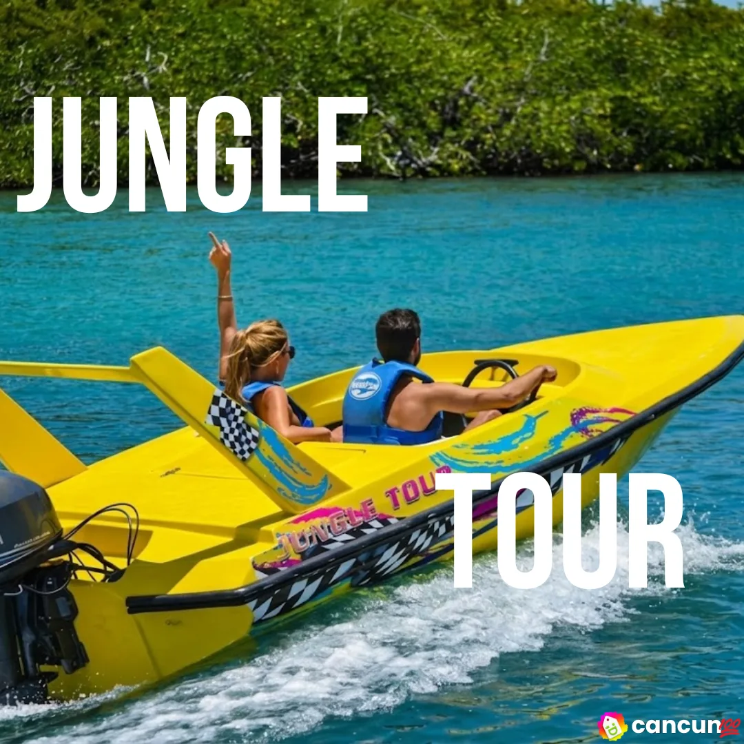 108 Jungle Tour en Cancún en lancha rápida - Imagen 1