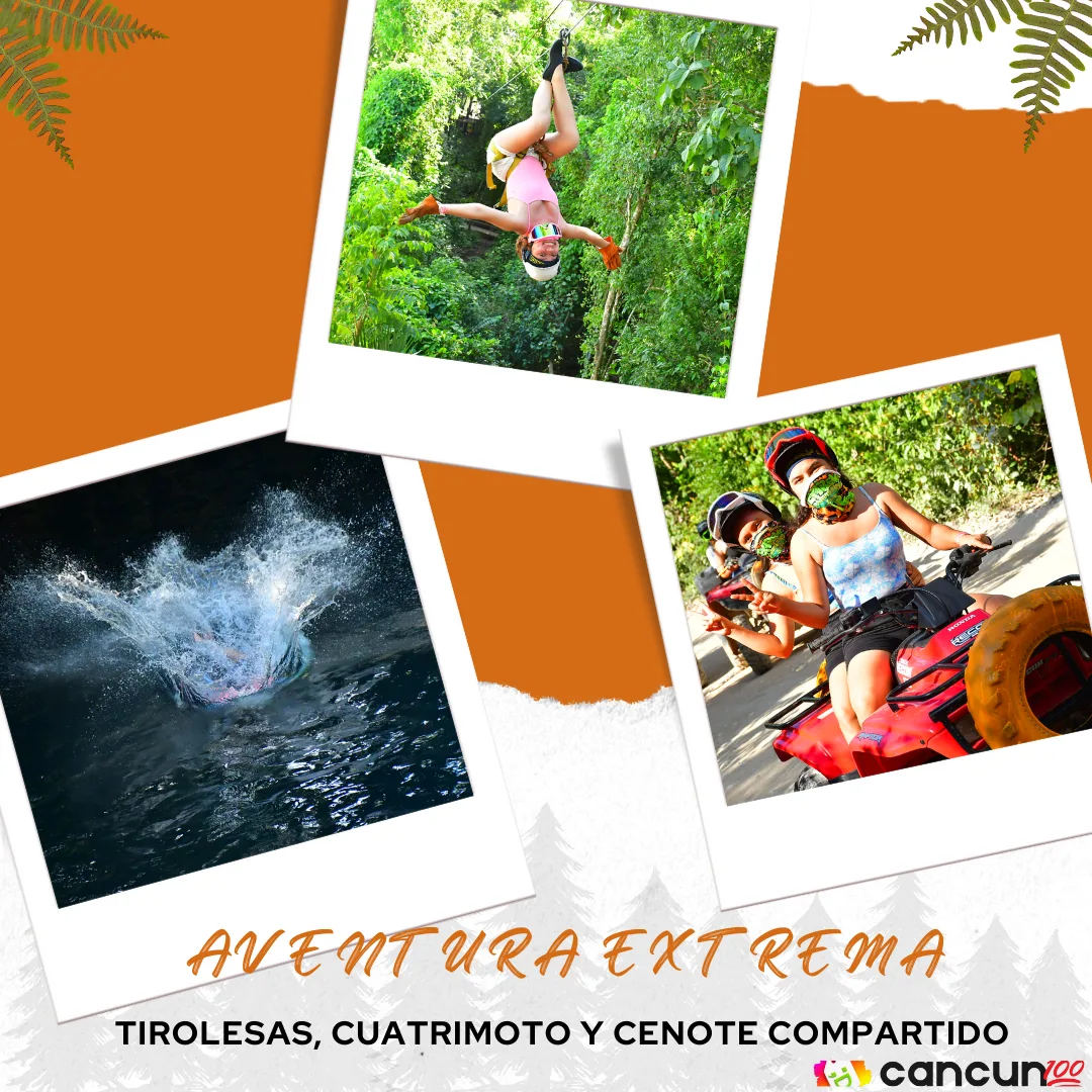 79 Tirolesas, Cuatrimoto y Cenote Compartido - Imagen 1