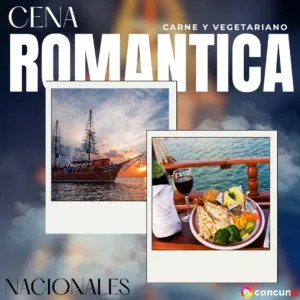 Cena romántica Columbus menú carne y vegetariano para Nacionales 🇲🇽
